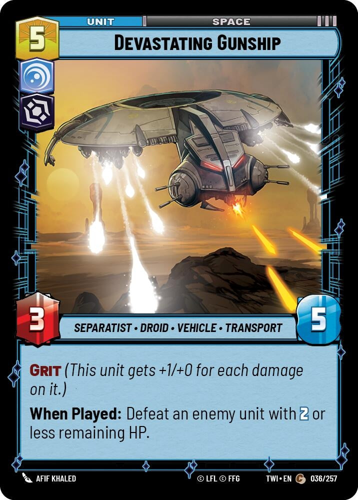 Image for Devastating Gunship (Twilight of the Republic) (036/257) - Star Wars: Unlimited