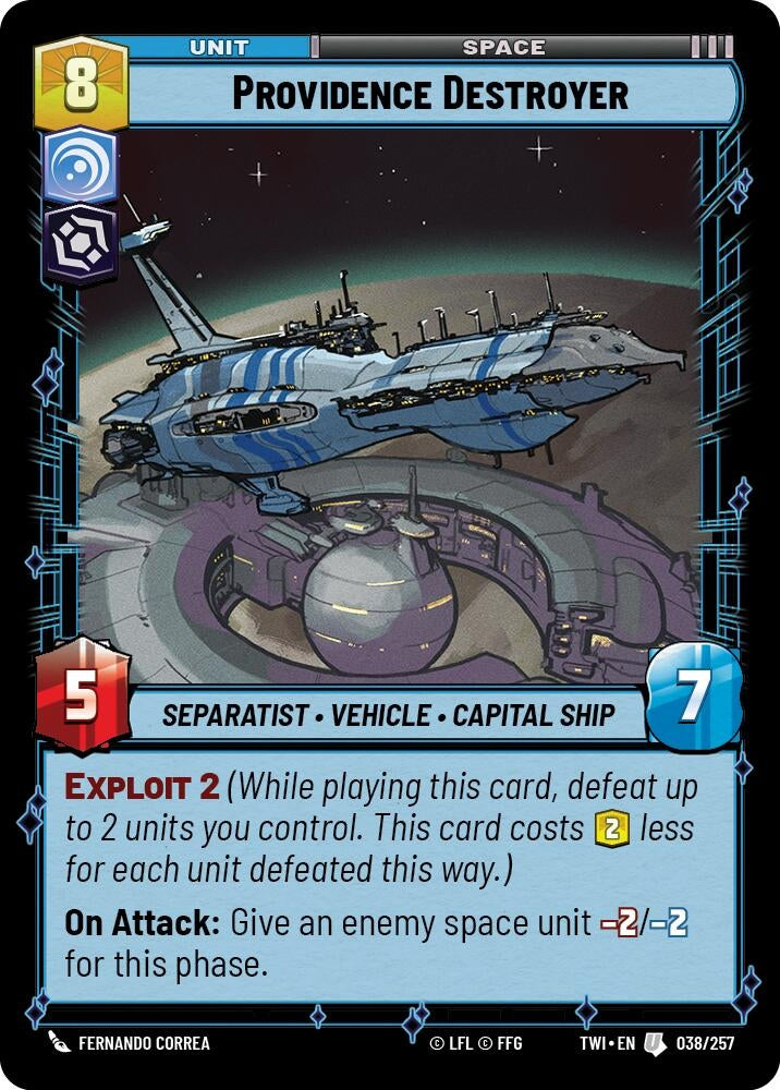 Image for Providence Destroyer (Twilight of the Republic) (038/257) - Star Wars: Unlimited