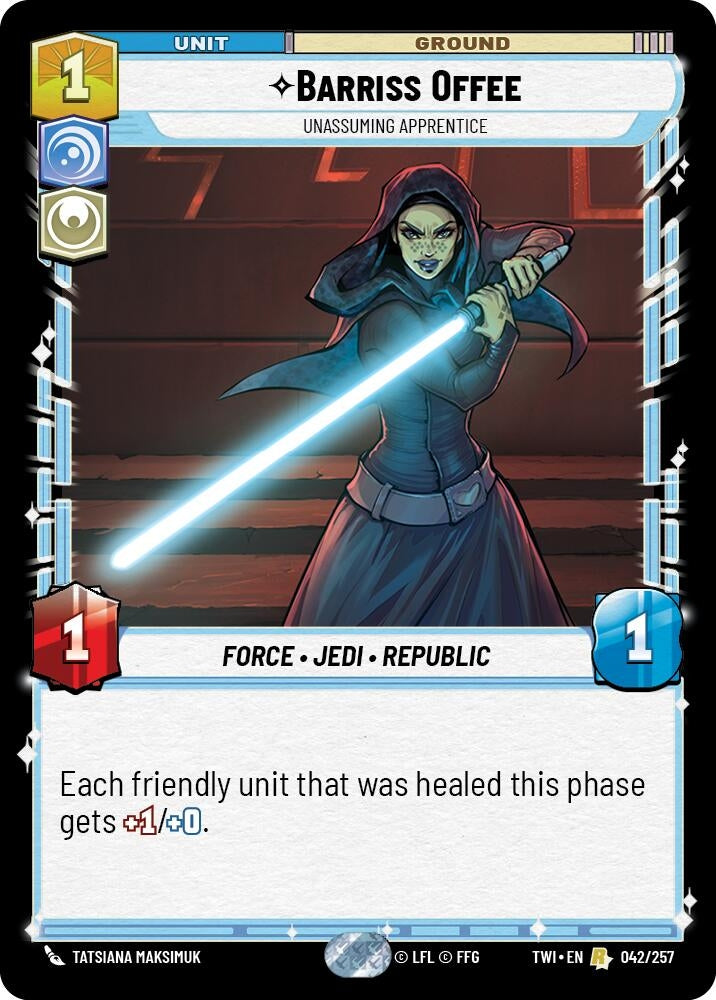 Image for Barriss Offee - Unassuming Apprentice (Twilight of the Republic) (042/257) - Star Wars: Unlimited