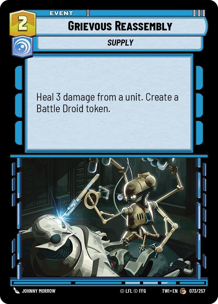 Image for Grievous Reassembly (Twilight of the Republic) (073/257) - Star Wars: Unlimited