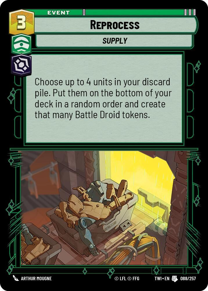 Image for Reprocess (Twilight of the Republic) (088/257) - Star Wars: Unlimited
