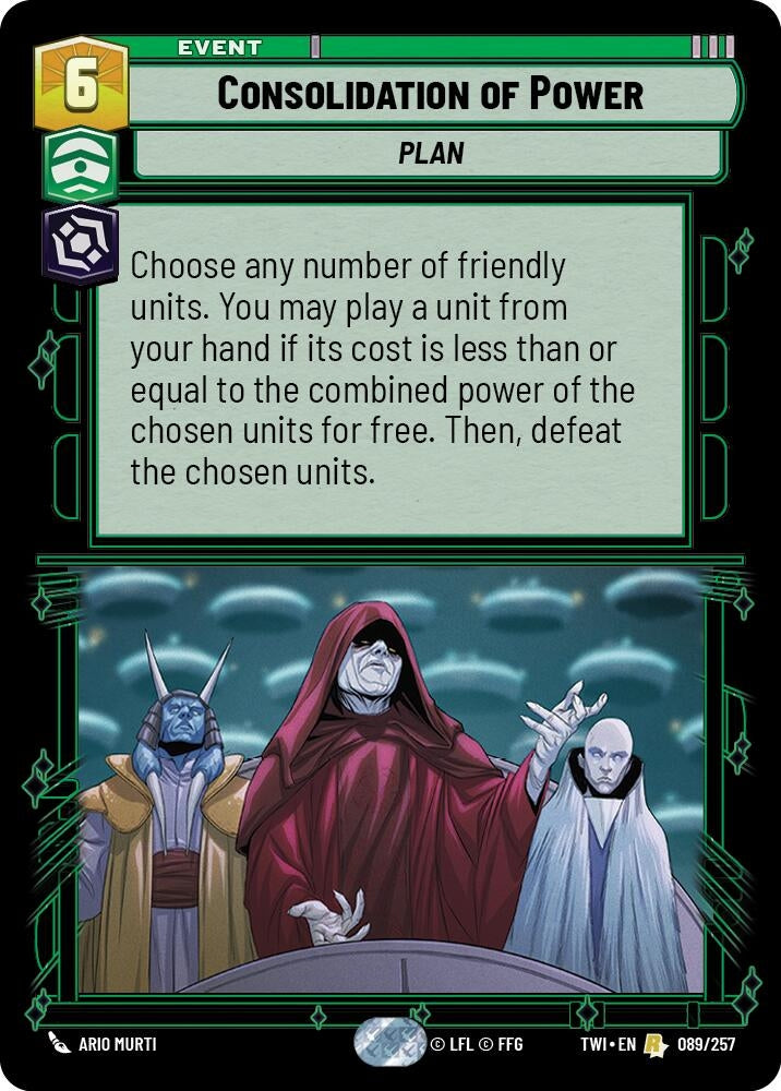 Image for Consolidation of Power (Twilight of the Republic) (089/257) - Star Wars: Unlimited