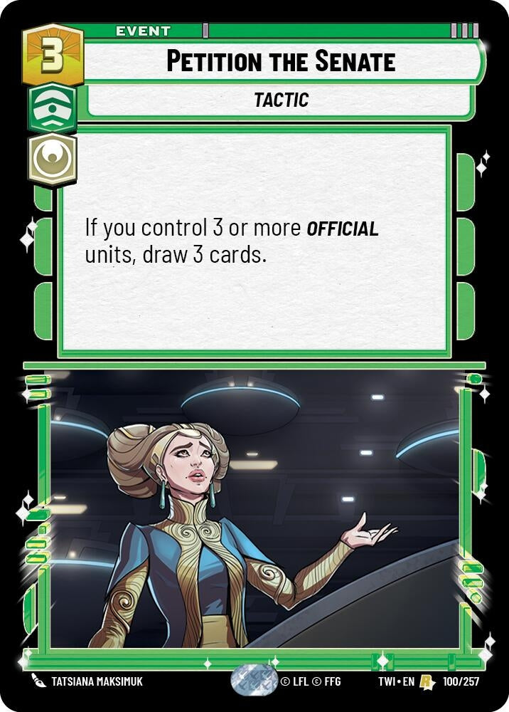 Image for Petition the Senate (Twilight of the Republic) (100/257) - Star Wars: Unlimited