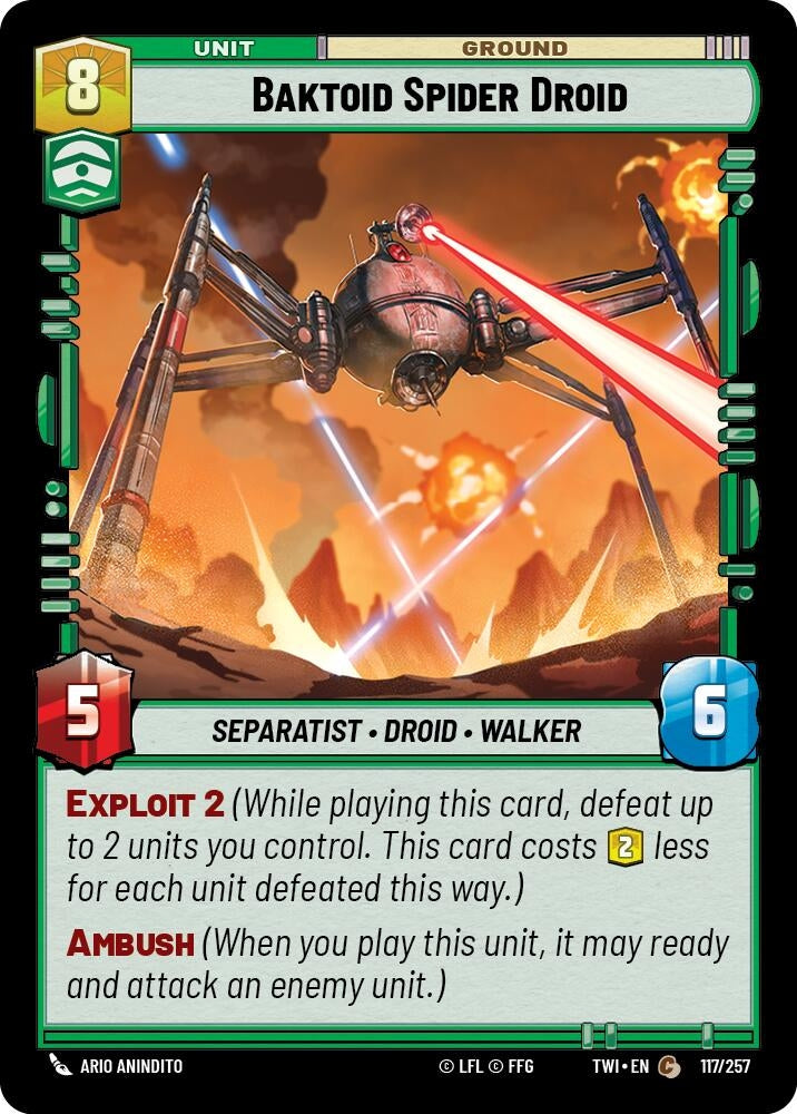 Image for Baktoid Spider Droid (Twilight of the Republic) (117/257) - Star Wars: Unlimited