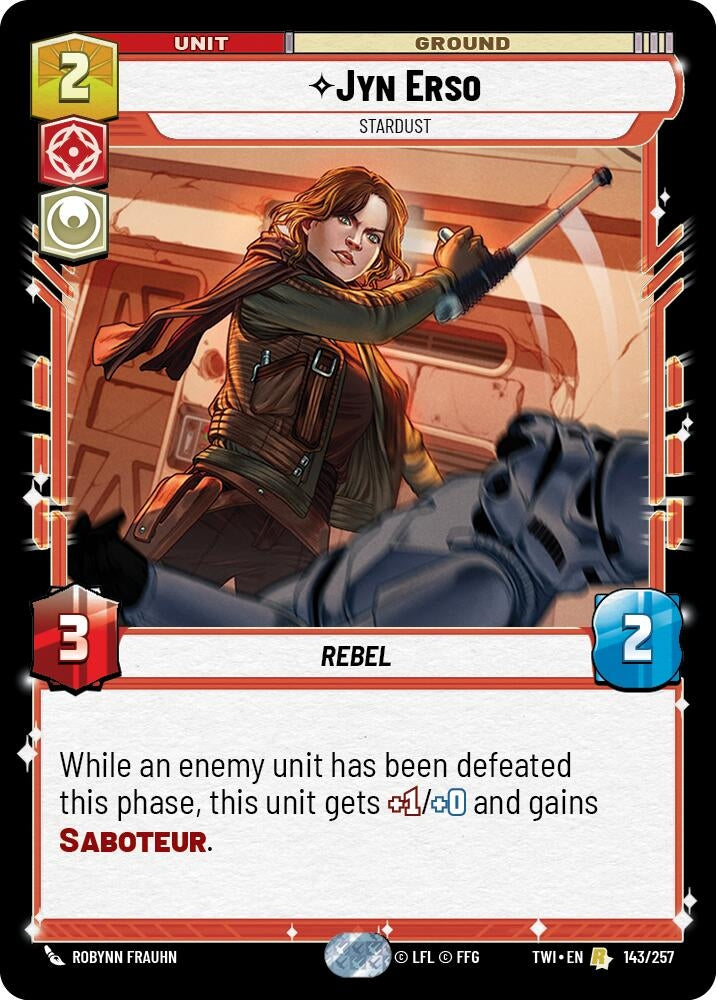 Image for Jyn Erso - Stardust (Twilight of the Republic) (143/257) - Star Wars: Unlimited