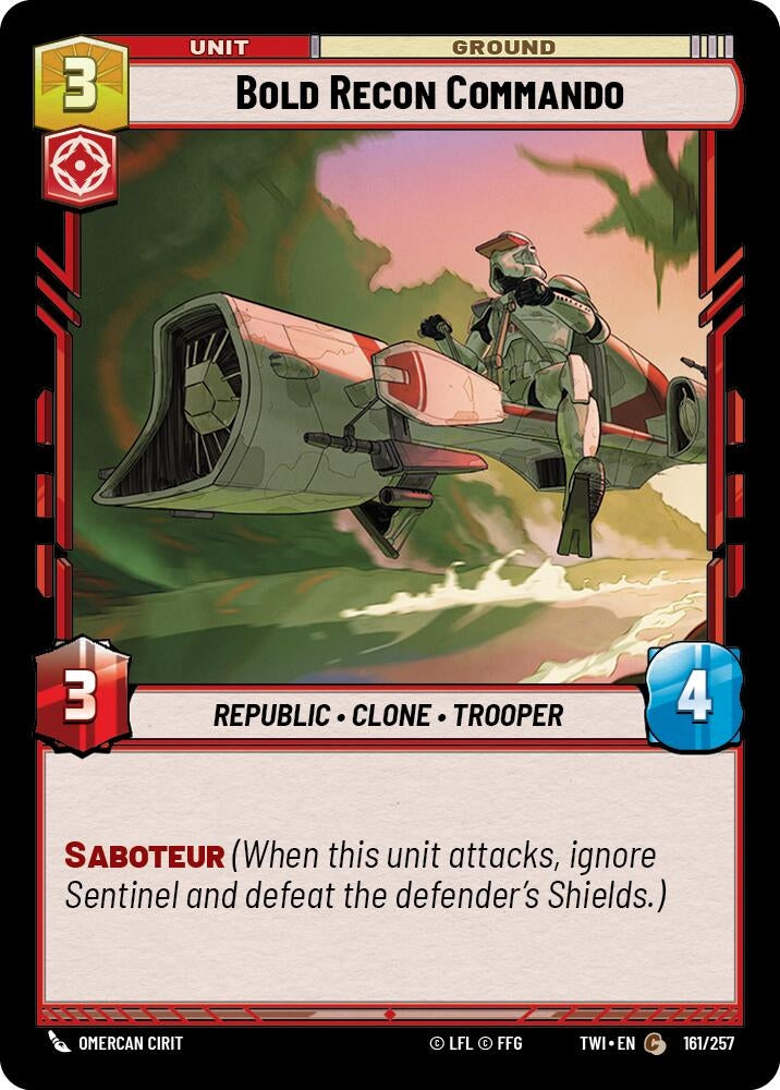 Image for Bold Recon Commando (Twilight of the Republic) (161/257) - Star Wars: Unlimited