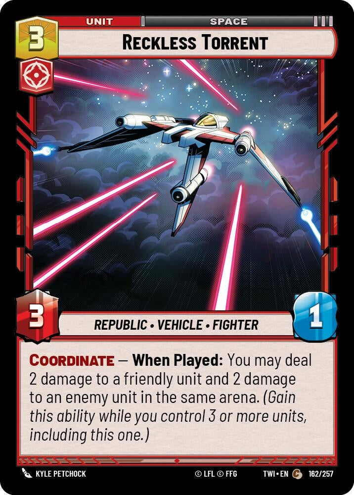 Image for Reckless Torrent (Twilight of the Republic) (162/257) - Star Wars: Unlimited