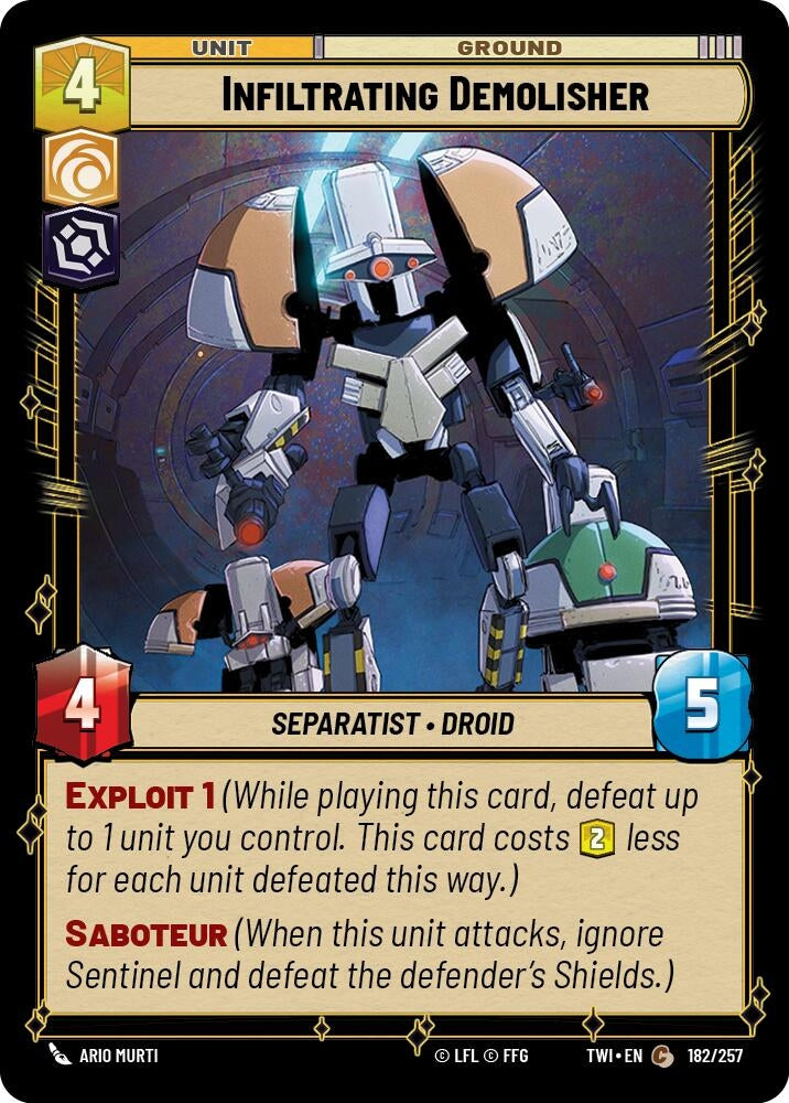 Image for Infiltrating Demolisher (Twilight of the Republic) (182/257) - Star Wars: Unlimited