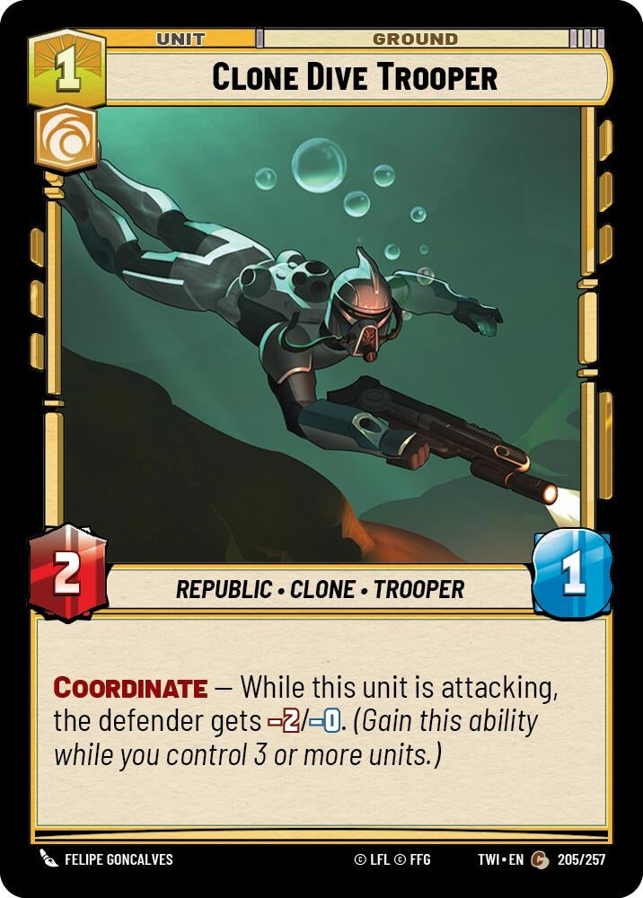 Image for Clone Dive Trooper (Twilight of the Republic) (205/257) - Star Wars: Unlimited