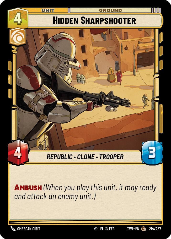 Image for Hidden Sharpshooter (Twilight of the Republic) (214/257) - Star Wars: Unlimited