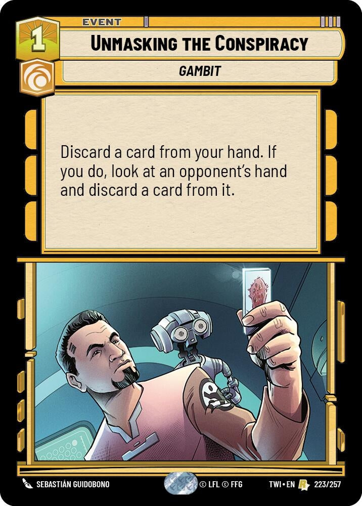 Image for Unmasking the Conspiracy (Twilight of the Republic) (223/257) - Star Wars: Unlimited
