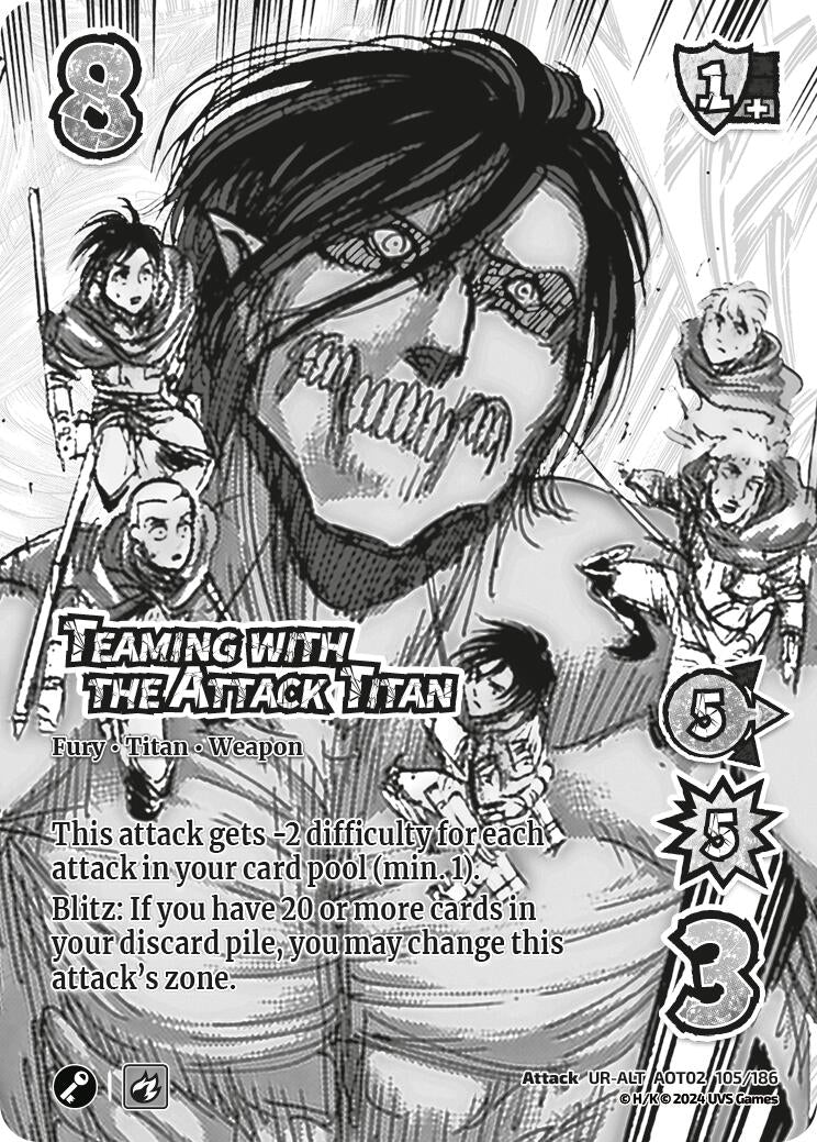 Image for Teaming with the Attack Titan (Alternate Art) (Attack On Titan: Origins of Power) (105/186) - UniVersus