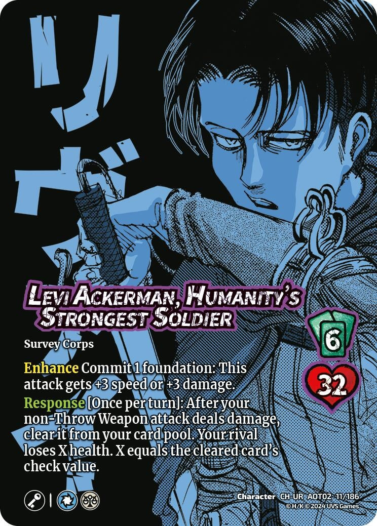 Image for Levi Ackerman, Humanity's Strongest Soldier (Attack On Titan: Origins of Power) (11/186) - UniVersus