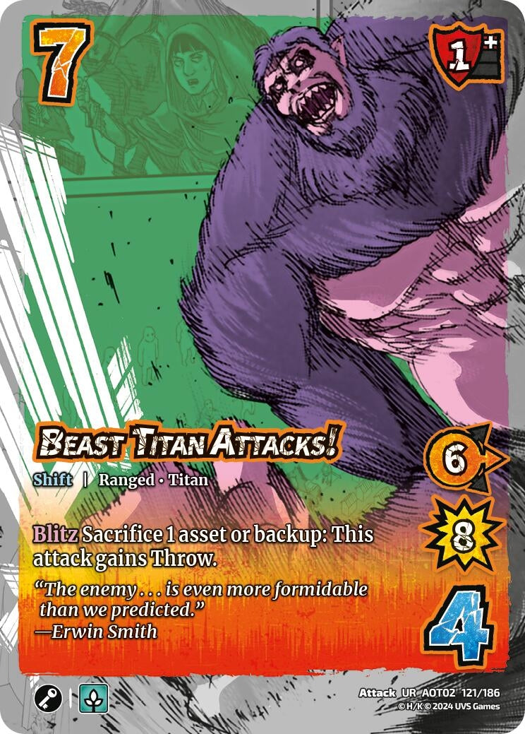 Image for Beast Titan Attacks! // The Beast Titan (Attack On Titan: Origins of Power) (121a/186) - UniVersus
