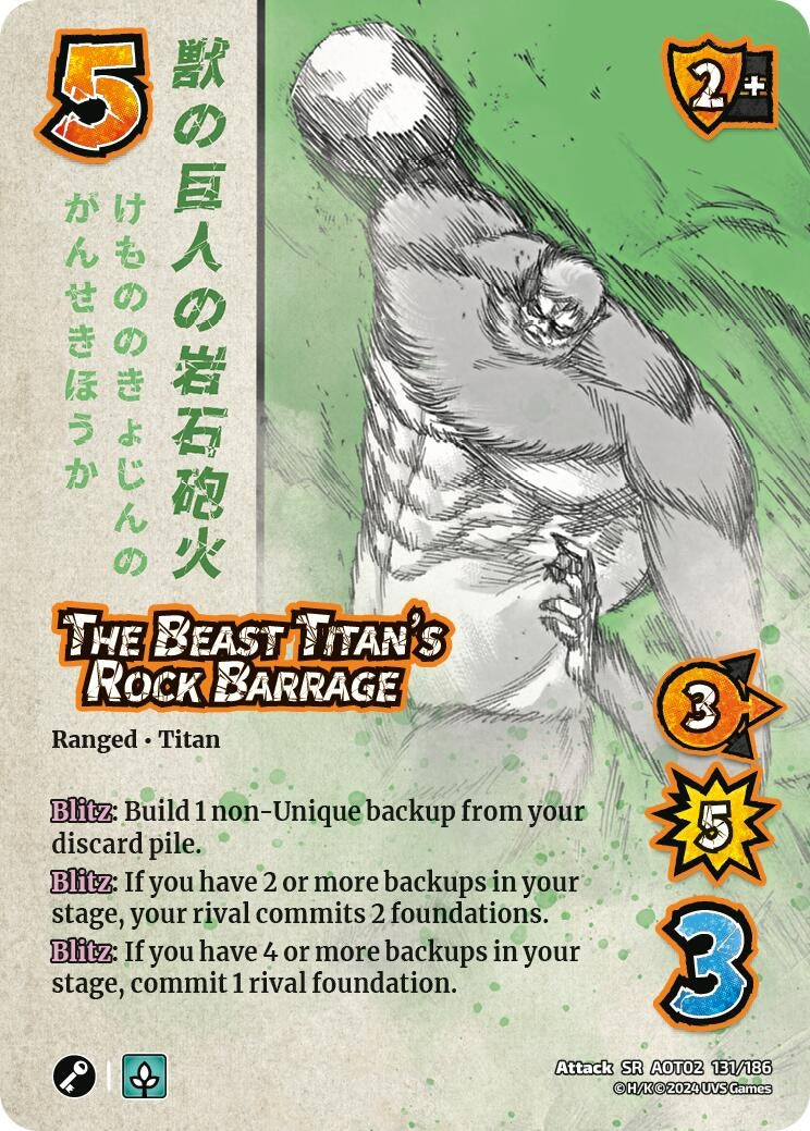 Image for The Beast Titan's Rock Barrage (Attack On Titan: Origins of Power) (131/186) - UniVersus