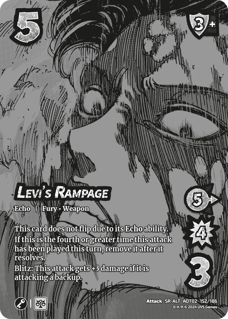 Image for Levi's Rampage (Alternate Art) (Attack On Titan: Origins of Power) (152/186) - UniVersus