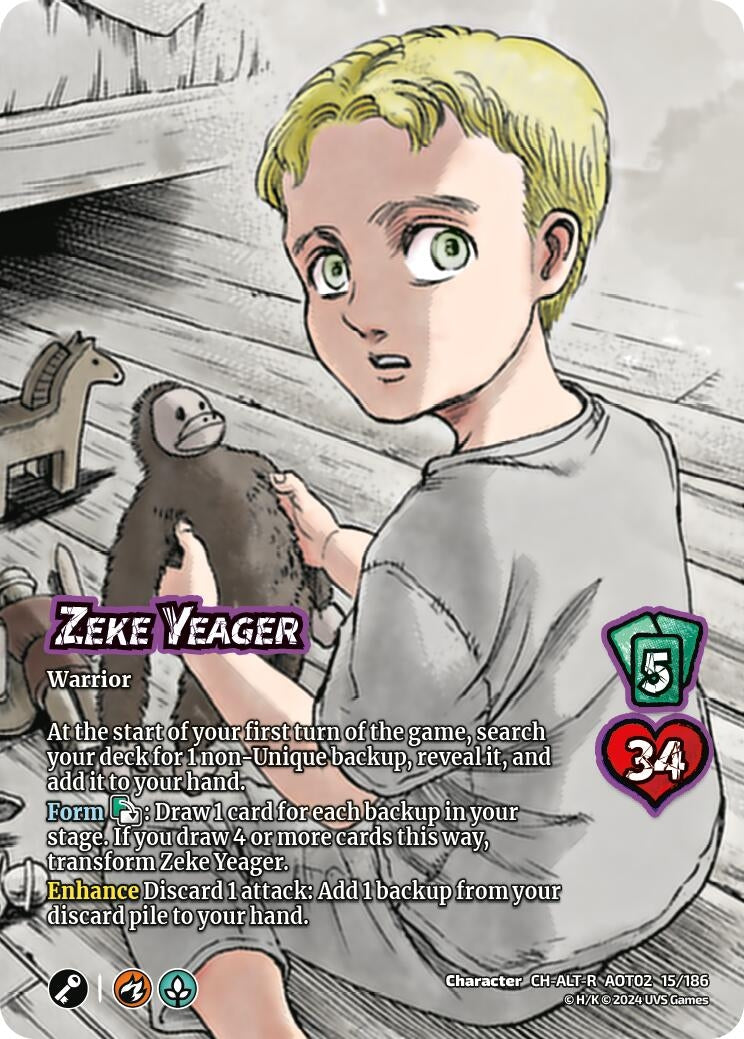 Image for Zeke Yeager // Zeke, Beast Titan (Alternate Art) (Attack On Titan: Origins of Power) (15a/186) - UniVersus