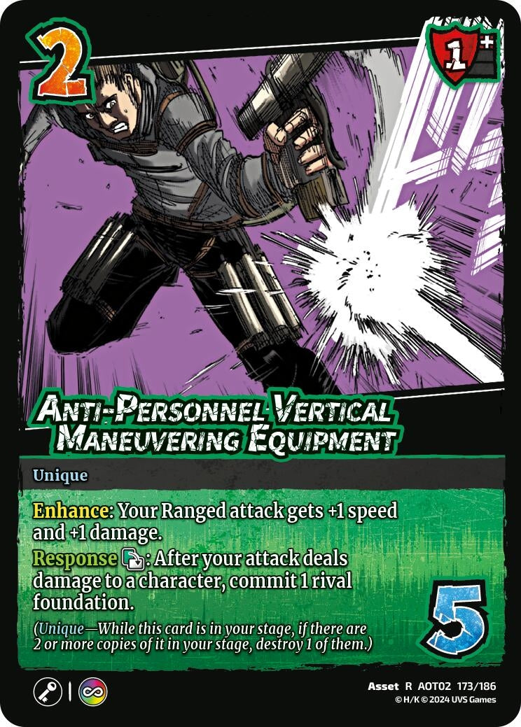 Image for Anti-Personnel Vertical Maneuvering Equipment (Attack On Titan: Origins of Power) (173/186) - UniVersus