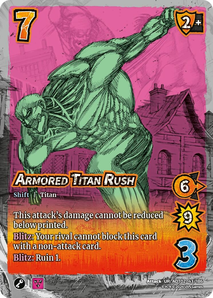 Image for Armored Titan Rush // Reiner's Toughness (Attack On Titan: Origins of Power) (43a/186) - UniVersus