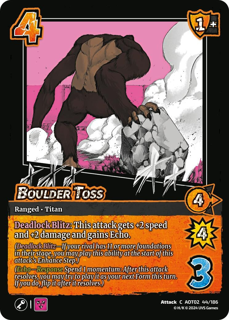 Image for Boulder Toss (Attack On Titan: Origins of Power) (44/186) - UniVersus
