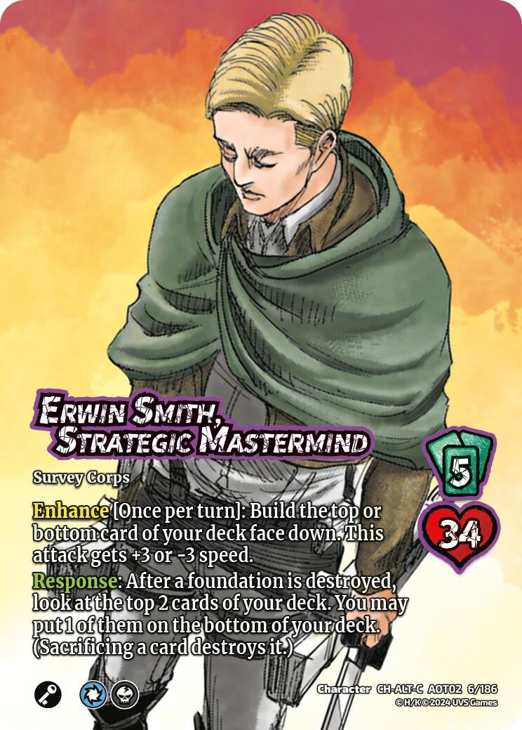 Image for Erwin Smith, Strategic Mastermind (Alternate Art) (Attack On Titan: Origins of Power) (6/186) - UniVersus