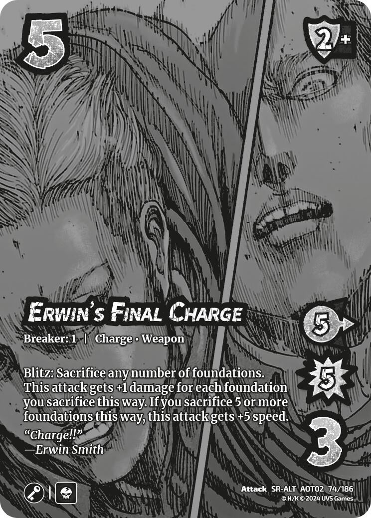 Image for Erwin's Final Charge (Alternate Art) (Attack On Titan: Origins of Power) (74/186) - UniVersus