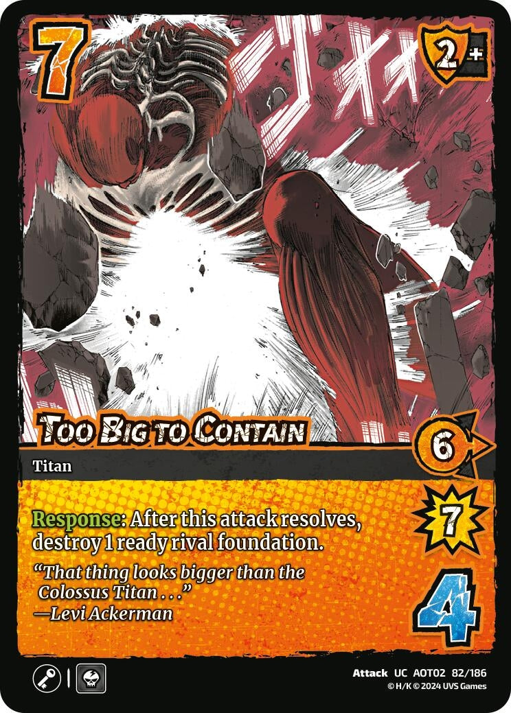 Image for Too Big to Contain (Attack On Titan: Origins of Power) (82/186) - UniVersus