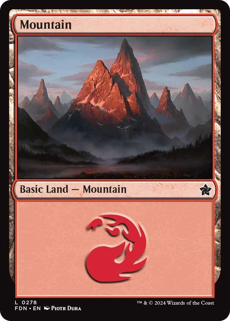 Image for Mountain (0278) (Foundations) (278) - Magic: The Gathering