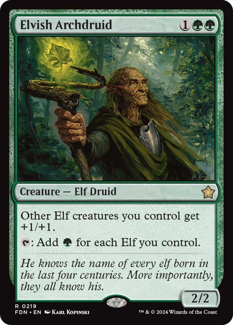 Image for Elvish Archdruid (Foundations) (219) - Magic: The Gathering