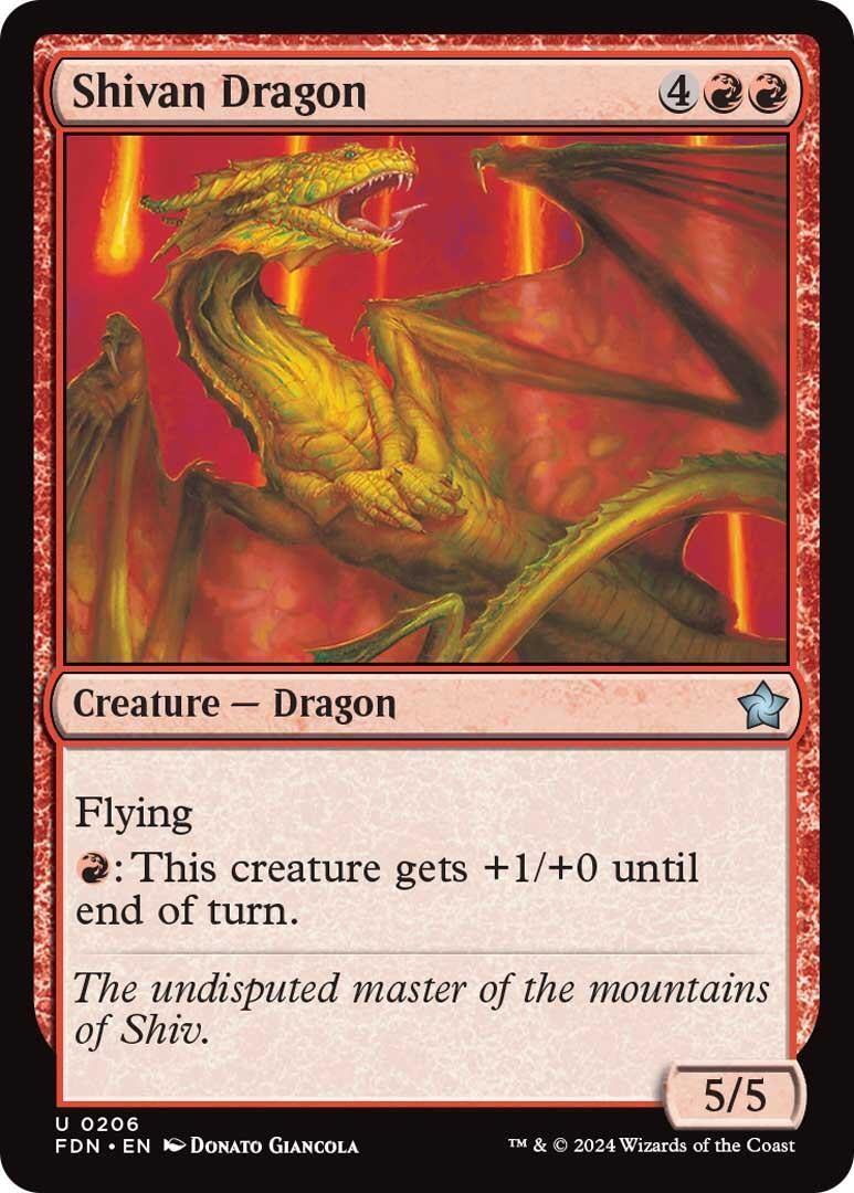 Image for Shivan Dragon (Foundations) (206) - Magic: The Gathering