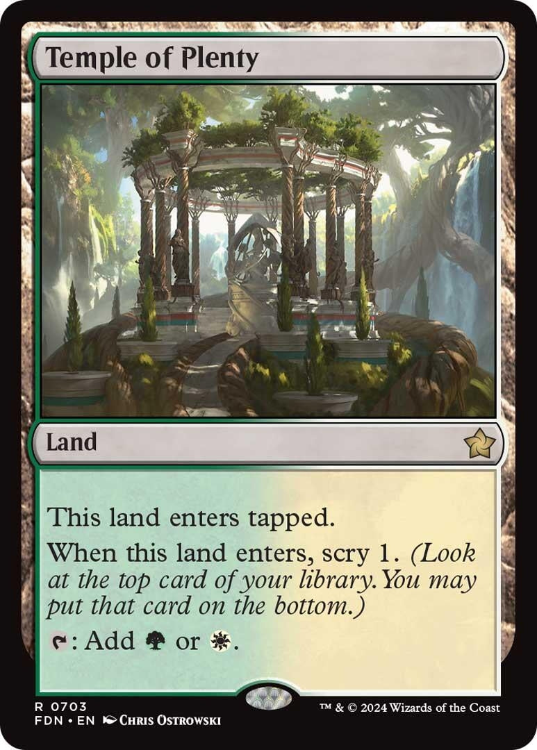 Image for Temple of Plenty (Foundations) (703) - Magic: The Gathering