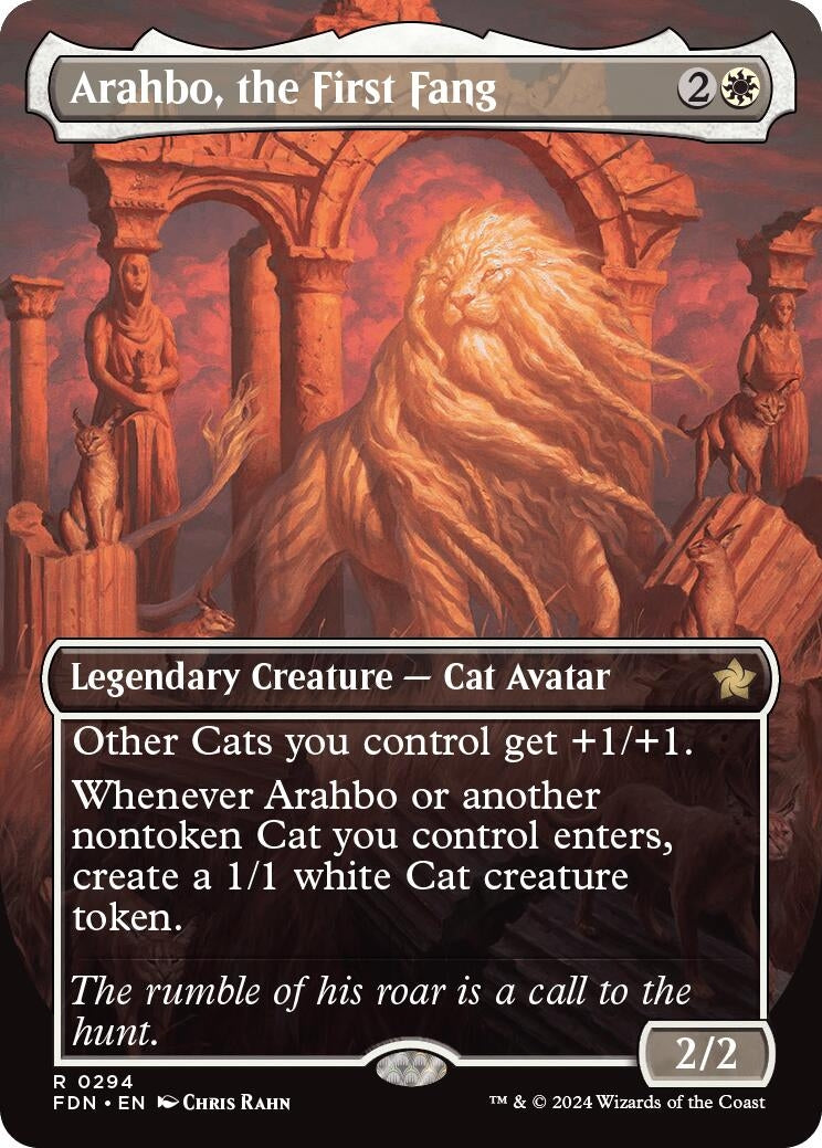 Image for Arahbo, the First Fang (Borderless) (Foundations) (294) - Magic: The Gathering