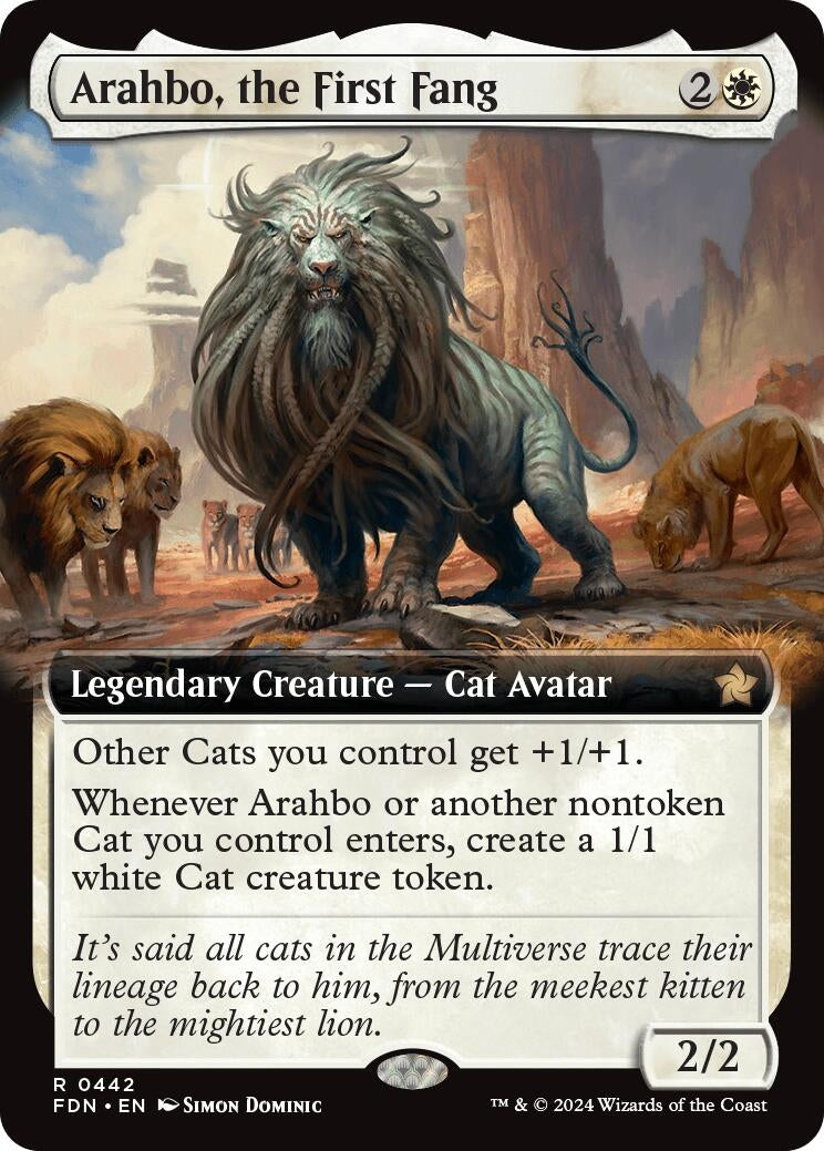 Image for Arahbo, the First Fang (Extended Art) (Foundations) (442) - Magic: The Gathering