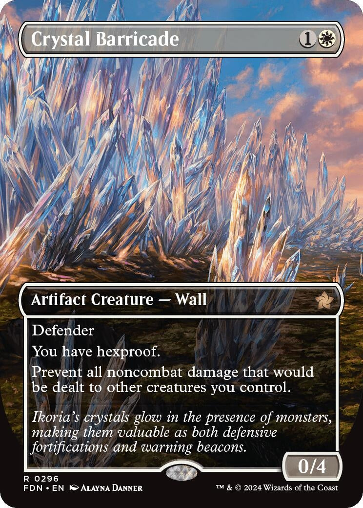 Image for Crystal Barricade (Borderless) (Foundations) (296) - Magic: The Gathering