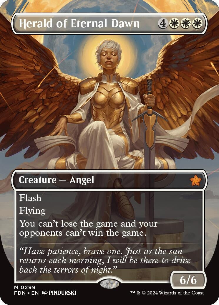 Image for Herald of Eternal Dawn (Borderless) (Foundations) (299) - Magic: The Gathering