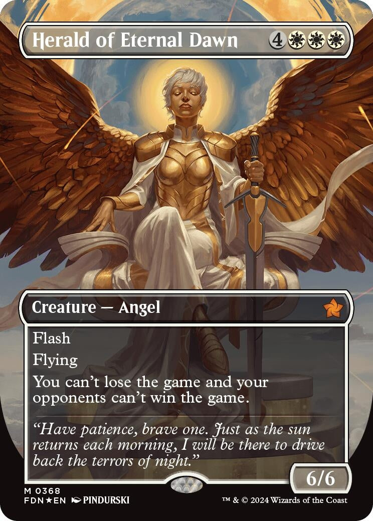 Image for Herald of Eternal Dawn (Borderless) (Mana Foil) (Foundations) (368) - Magic: The Gathering