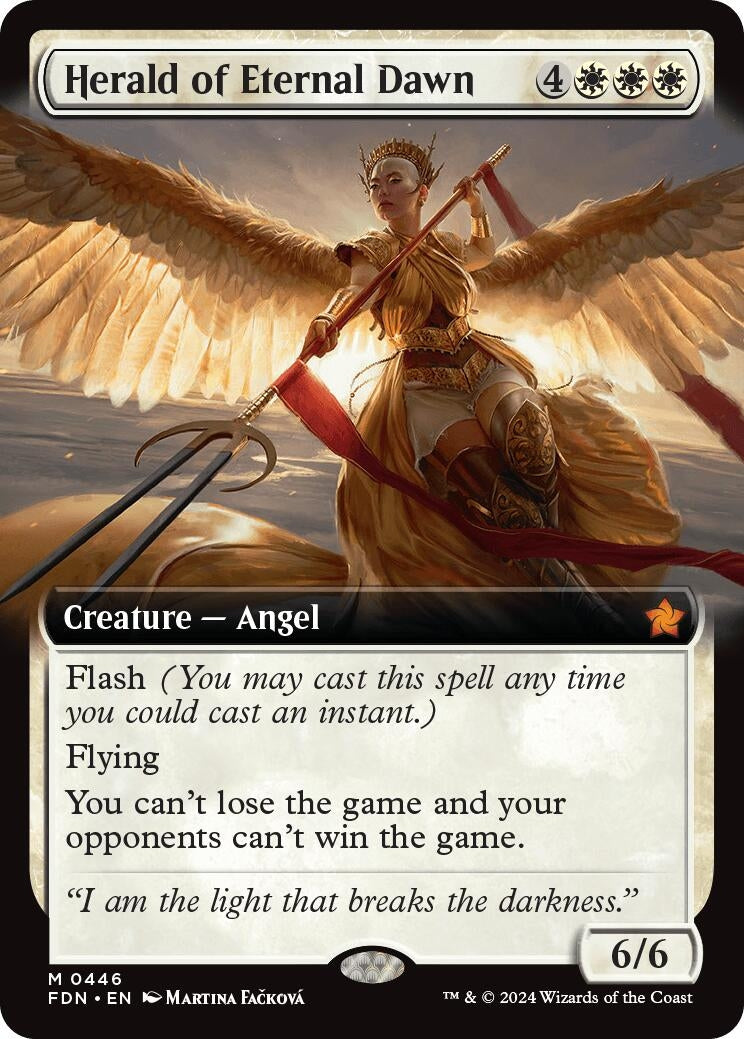 Image for Herald of Eternal Dawn (Extended Art) (Foundations) (446) - Magic: The Gathering