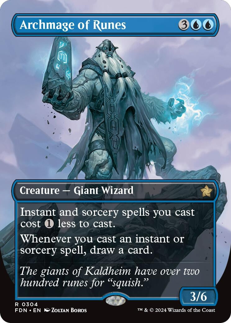 Image for Archmage of Runes (Borderless) (Foundations) (304) - Magic: The Gathering