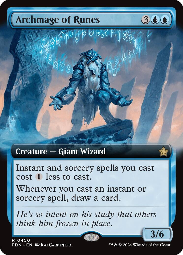 Image for Archmage of Runes (Extended Art) (Foundations) (450) - Magic: The Gathering