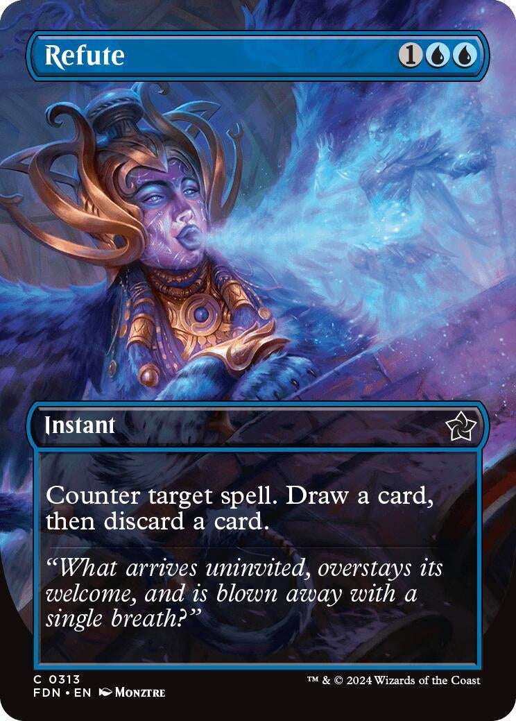 Image for Refute (Borderless) (Foundations) (313) - Magic: The Gathering