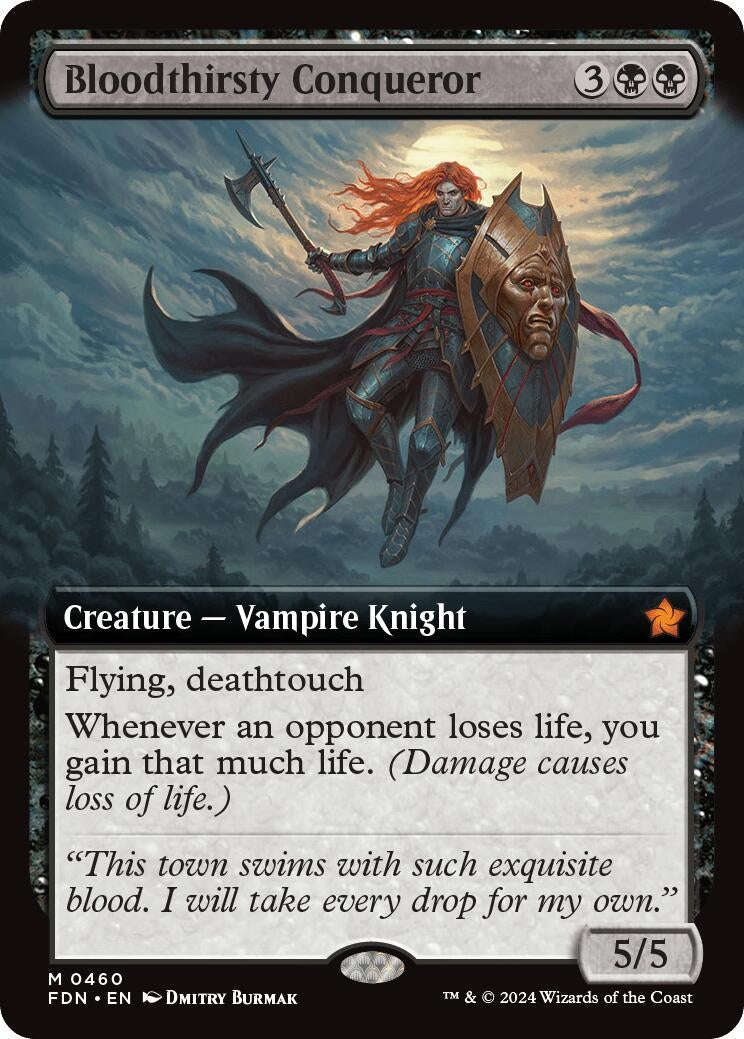 Image for Bloodthirsty Conqueror (Extended Art) (Foundations) (460) - Magic: The Gathering