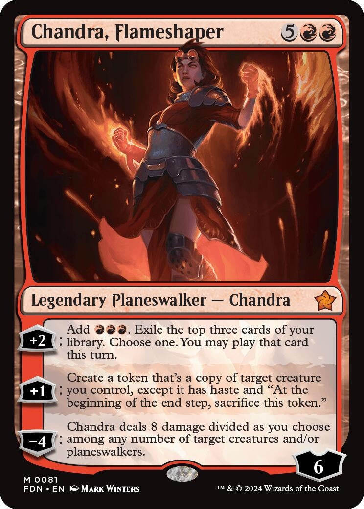 Image for Chandra, Flameshaper (Foundations) (81) - Magic: The Gathering