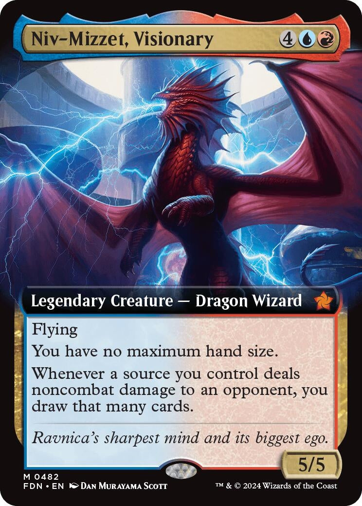Image for Niv-Mizzet, Visionary (Extended Art) (Foundations) (482) - Magic: The Gathering