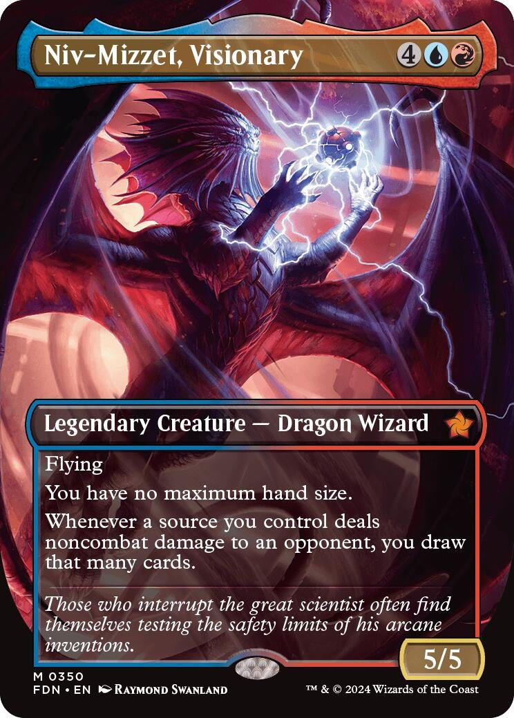 Image for Niv-Mizzet, Visionary (Borderless) (Foundations) (350) - Magic: The Gathering