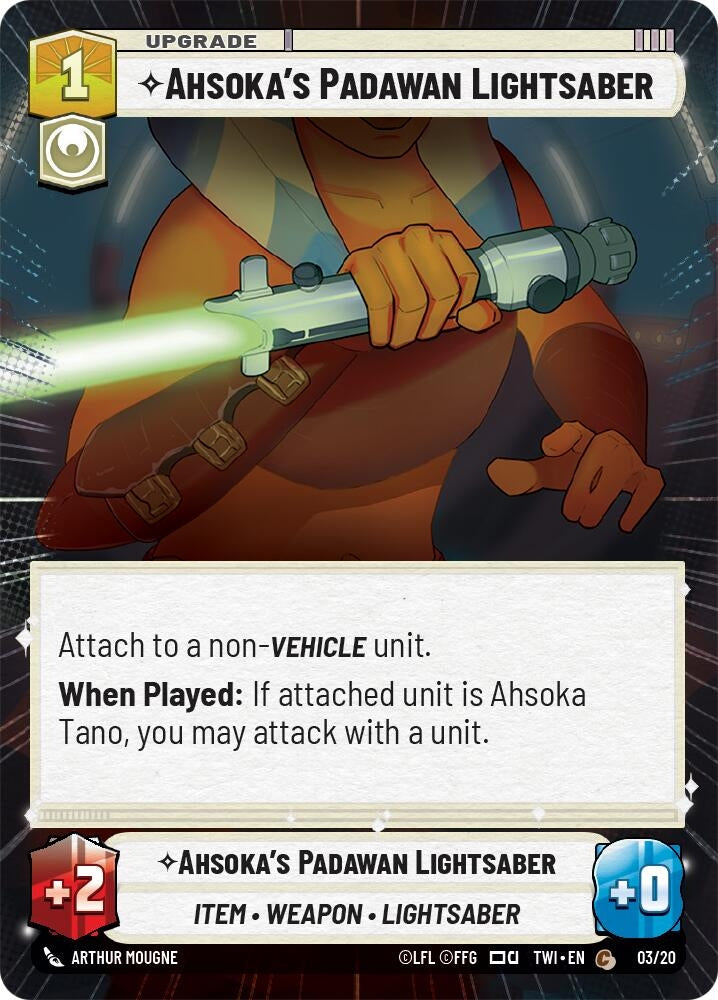 Image for Ahsoka's Padawan Lightsaber (Hyperspace) (Twilight of the Republic: Weekly Play Promos) (03/20) - Star Wars: Unlimited