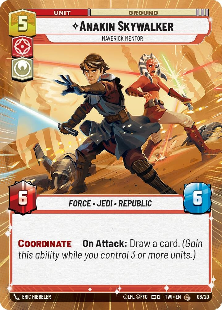 Image for Anakin Skywalker - Maverick Mentor (Hyperspace) (Twilight of the Republic: Weekly Play Promos) (08/20) - Star Wars: Unlimited