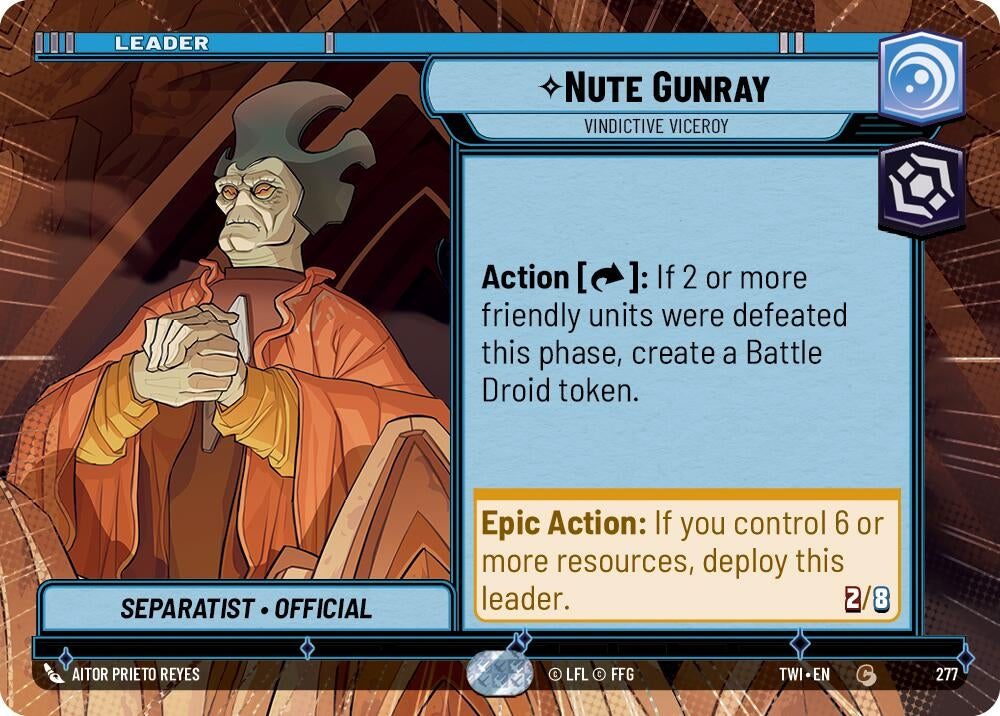 Image for Nute Gunray - Vindictive Viceroy (Hyperspace) (Twilight of the Republic) (277) - Star Wars: Unlimited