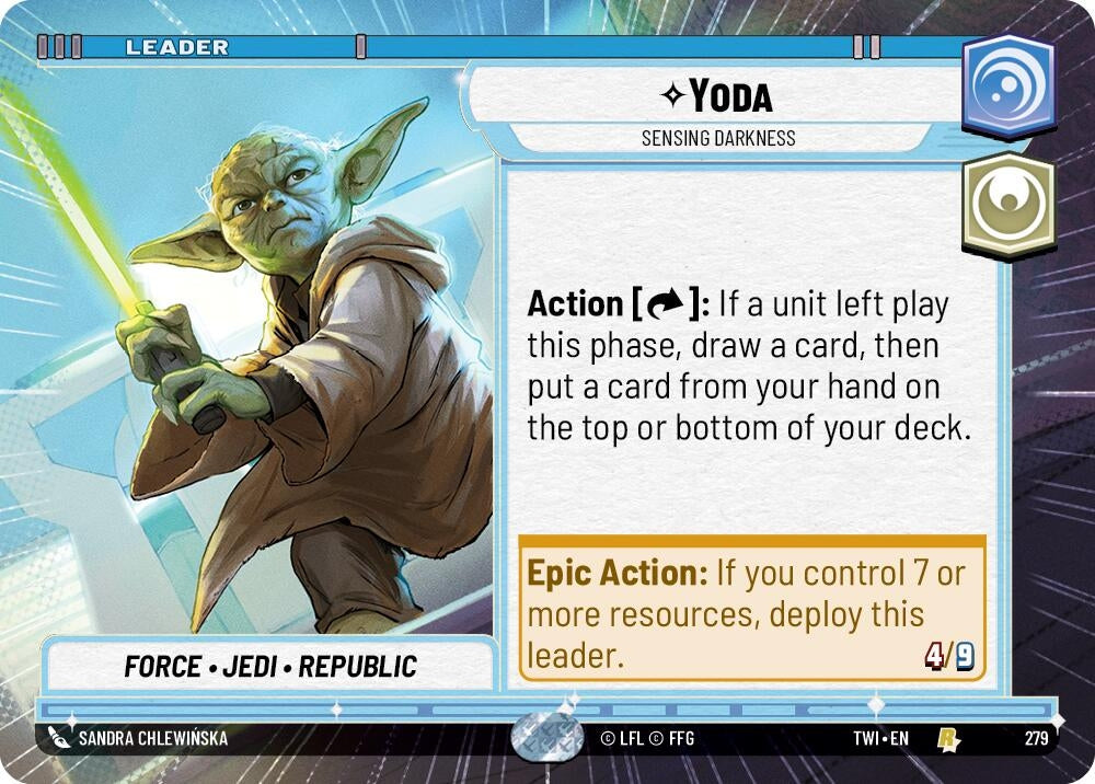 Image for Yoda - Sensing Darkness (Hyperspace) (Twilight of the Republic) (279) - Star Wars: Unlimited