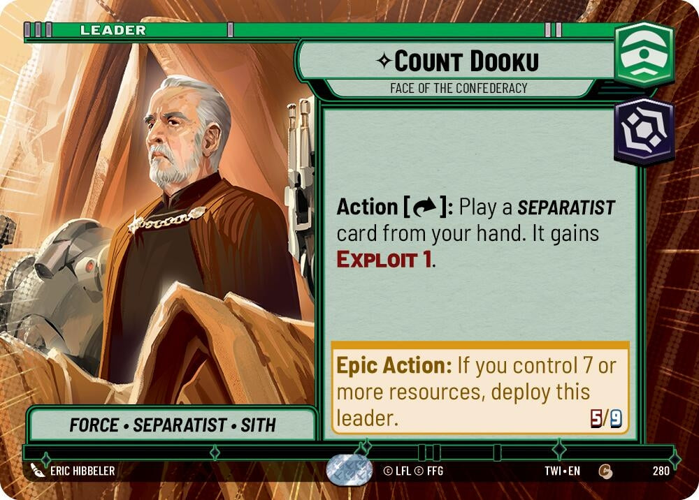Image for Count Dooku - Face of the Confederacy (Hyperspace) (Twilight of the Republic) (280) - Star Wars: Unlimited