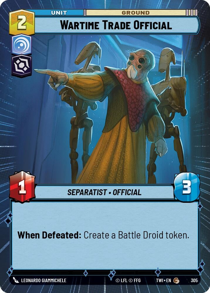 Image for Wartime Trade Official (Hyperspace) (Twilight of the Republic) (305) - Star Wars: Unlimited